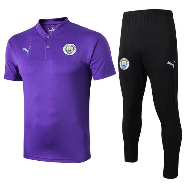 Polo Conjunto Completo Manchester City 2019 2020 Purpura